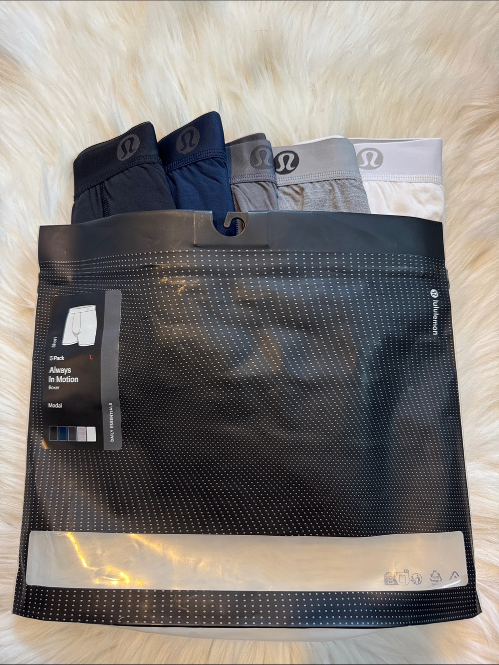 Lululemon 7 Pack Always In Motion Boxer sz L